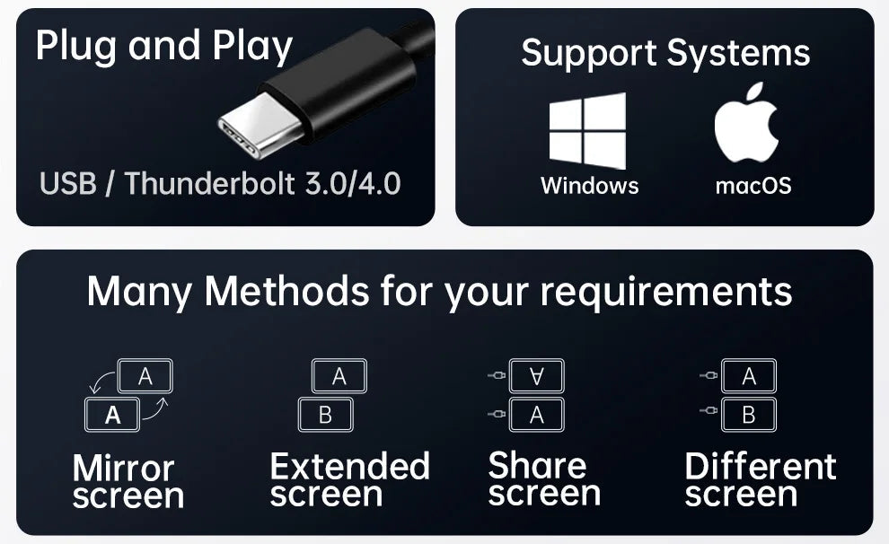 SemoVue™ - Folding Portable Monitor Dual Touch 15.6"