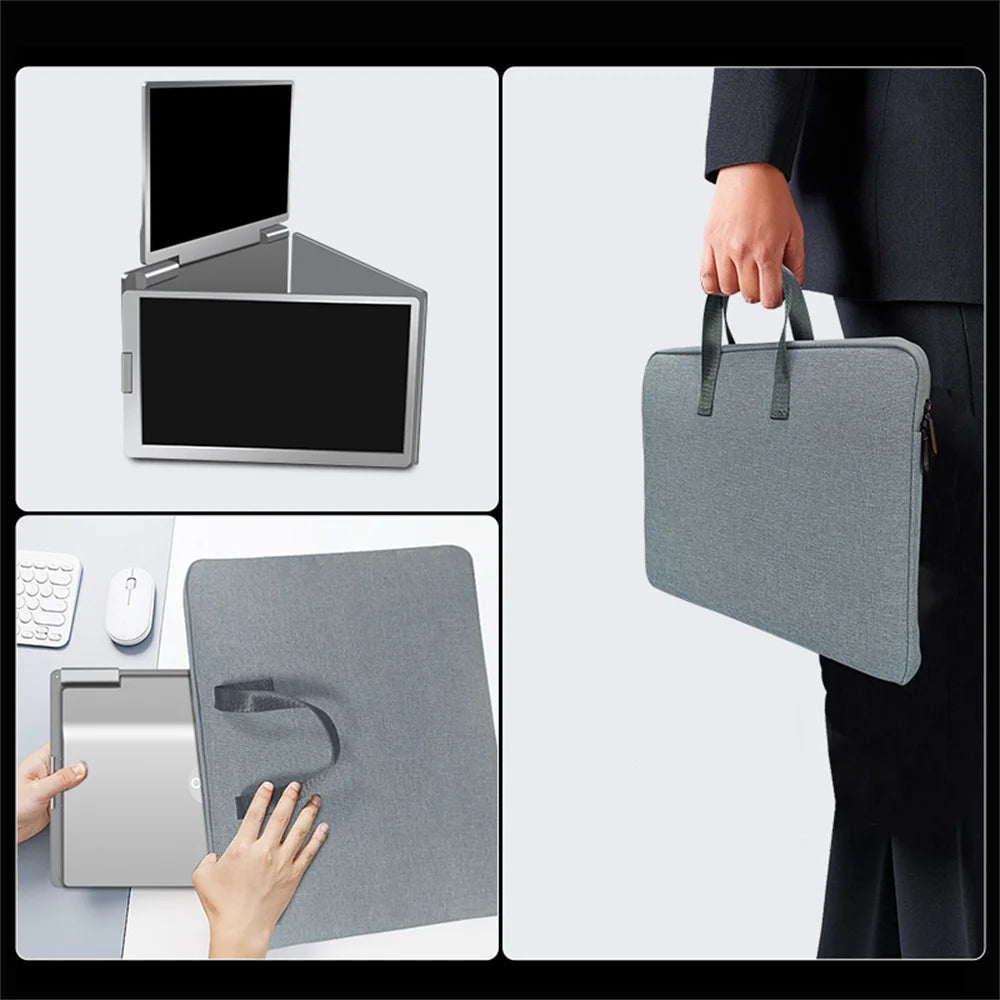 SemoVue™ Visture3 - Triple Screen Portable LCD with 1 Cable sub screen Extender