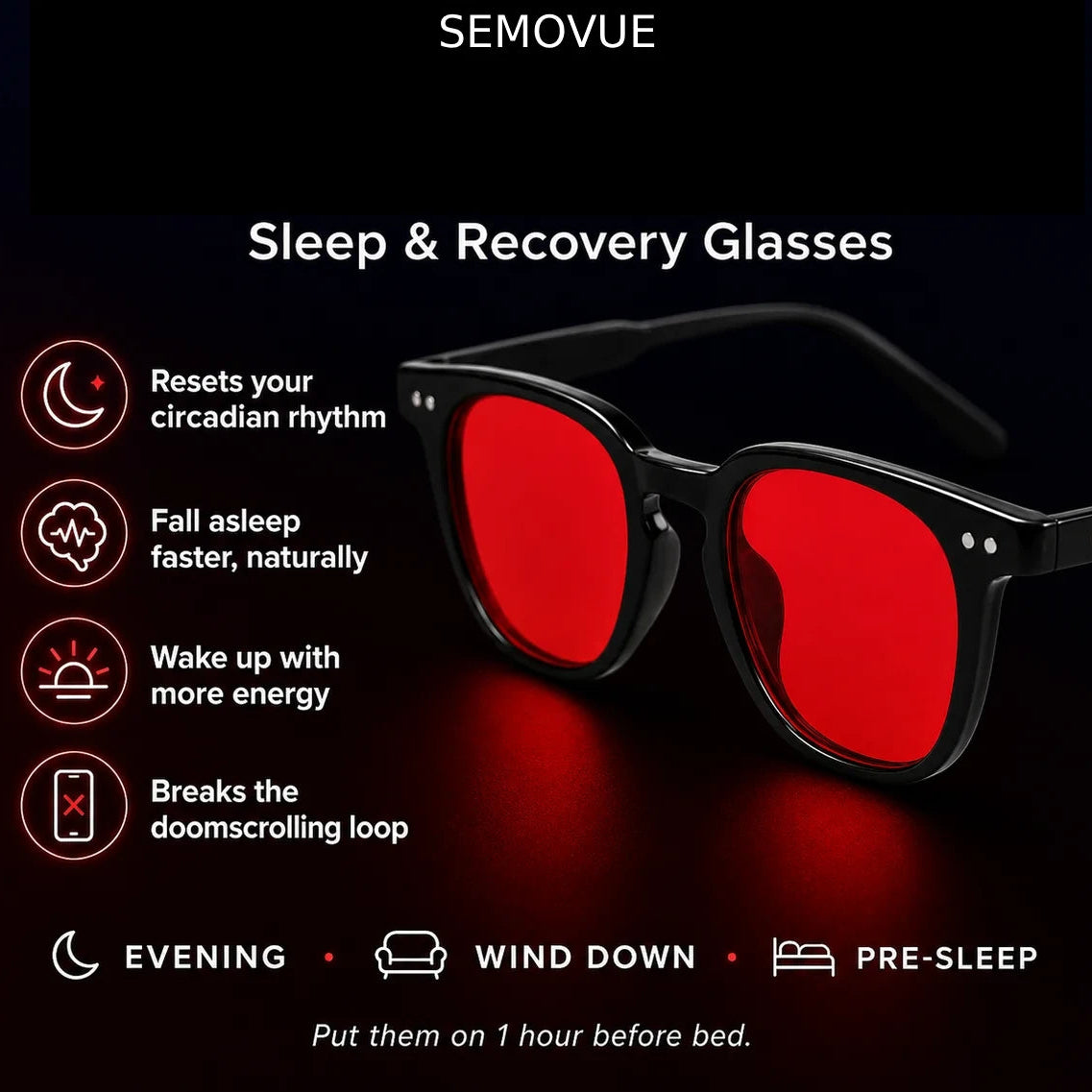 Red Lens - Sleep Glasses · Night Protection