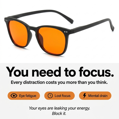 Orange Lens - Focus Glasses · Evening Protection