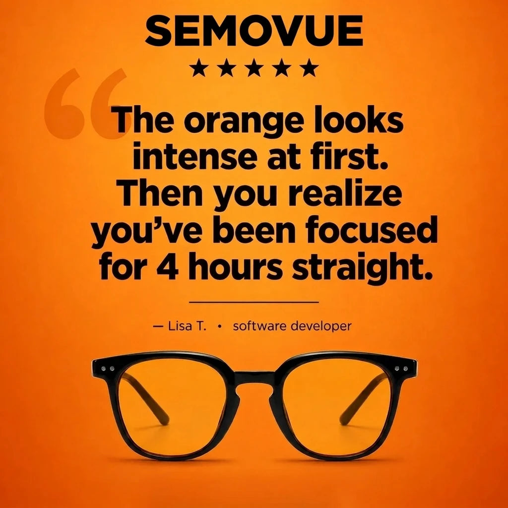 Orange Lens - Focus Glasses · Evening Protection